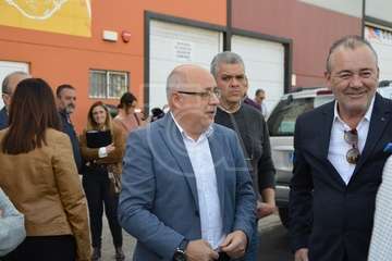 El Cabildo comprueba las obras en el polígono de Cruz de La Gallina y Salinetas (Foto TA)